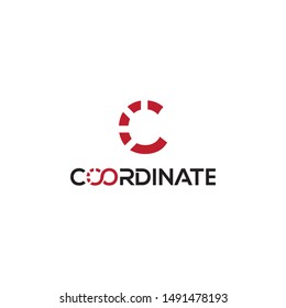 C letter with load sign idea logo design vector icon illustration inspiration. infinity style on the letter