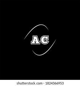A C letter logo abstract design on black color background