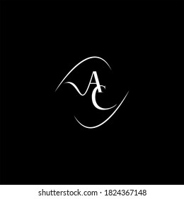 A C letter logo abstract design on black color background