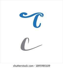 C letter logo abstract design on white color background. c monogram