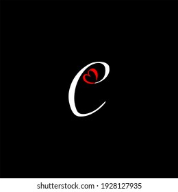 C letter logo abstract design on black color background. c alphabet