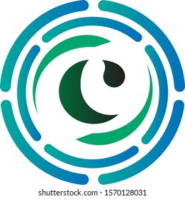 C letter logo with background.simple letter logo with color.