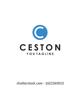 C Letter Logo blue simple business