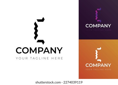 C letter logo for business in different concept, company startup or corporation identity, logo vector for Company.