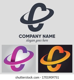 C Letter Logo Business Template Vector icon. Abstract logo emblem, logotype element for template with sets of different color versions.