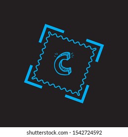 C letter logo by 3D font