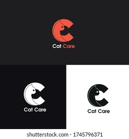 C Letter Logo - C Letter with Cat logo Template