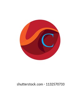 C Letter Logo With Circle Background