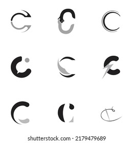 C letter logo collection design 