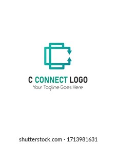 C letter logo, Connect logo, C letter icon, C logo