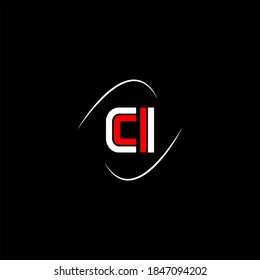 C I letter logo creative design on black color background, ci monogram