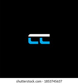 C C letter logo creative design on black color background,cc monogram