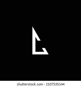 Logo de la letra C diseño creativo sobre fondo de color negro