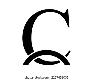 Diseño creativo del logotipo de la letra C 
plantilla de vector