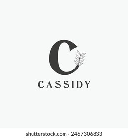C-Buchstaben-Logo mit einem kreativen Blumenkonzept für Unternehmen Business Beauty Real Estate Premium Vektorgrafik