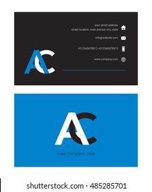 A C  letter logo design, with Business card template
