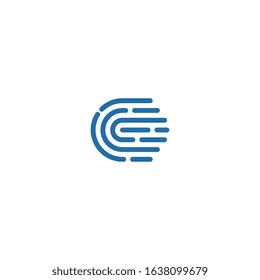 C letter logo design concept technology.