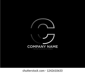 C Letter Logo Design Creative Paper Cut and Serif Font.