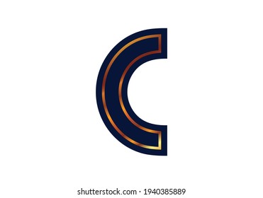 C Letter Logo Design. Creative Letter icon vector.