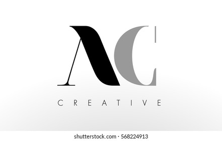 A C Letter Logo Design. Creative Modern AC Letters Icon Illustration.