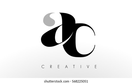 A C Letter Logo Design. Creative Modern AC Letters Icon Illustration.