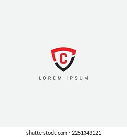 Excelente letra profesional Diseño del logotipo C elegante diseño de moda impresionante artístico negro y rojo color inicial Monograma icono