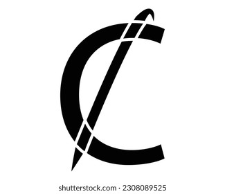 elemento de diseño de logotipo de letra C