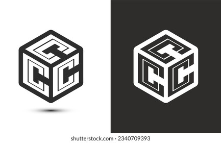 C letter logo design with illustrator cube logo, vector logo modern alphabet font overlap style. Premium Business logo icon. White color on black background