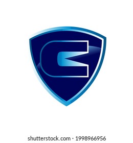 C letter logo design in shield with white background in illustrator, vector logo modern alphabet font overlap style. calligraphy designs for logo, Poster, Invitation, etc.