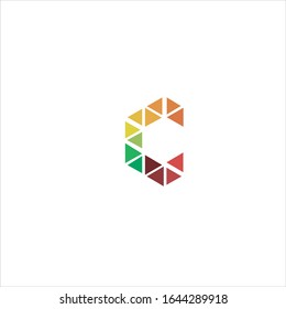 C letter logo design template