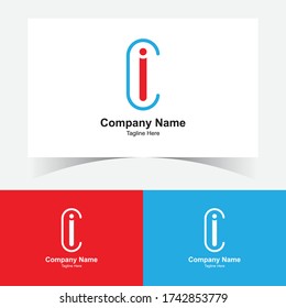 C, I Letra Plantilla De Diseño De Logotipo.