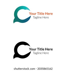 C letter Logo Design template app icon shape