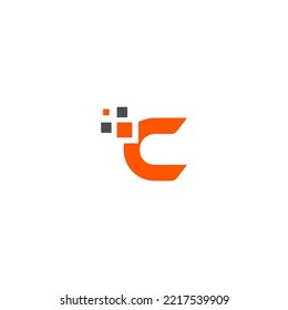 C letter logo design template elements. Modern abstract digital alphabet letter logo. Vector illustration.Technology logo. technology letter logo.