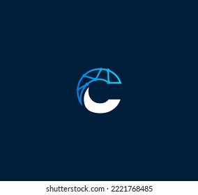 C-Buchstaben Logo-Design-Elemente. Modernes abstraktes Logo für digitale Buchstaben. Vektorgrafik. Technologie-C-Buchstaben-Logo.