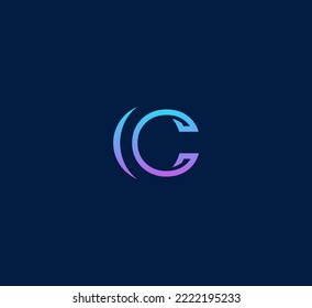 C letter logo design template elements. Modern abstract digital alphabet letter logo. Vector illustration. Technology letter logo.