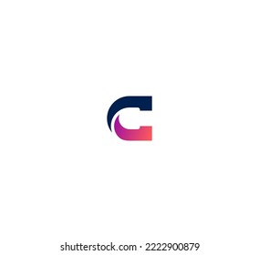 C letter logo design template elements. Modern abstract digital alphabet letter logo. Vector illustration.