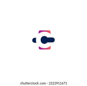 C-Buchstaben Logo-Design-Elemente. Modernes abstraktes Logo für digitale Buchstaben. Vektorgrafik.