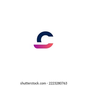 C letter logo design template elements. Modern abstract digital alphabet letter logo. Vector illustration.