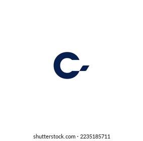 C elementos de plantilla de diseño de logotipo de letras. Logo de la letra digital abstracta moderna. Ilustración vectorial.
