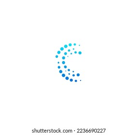 C letter logo design template elements. Modern abstract digital alphabet letter logo. Vector illustration.