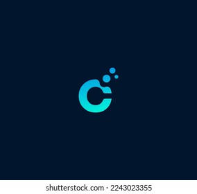 C letter logo design template elements. Modern abstract digital alphabet letter logo. Vector illustration.