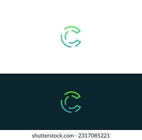 C-Buchstaben Logo-Design-Elemente. Modernes abstraktes Logo für digitale Buchstaben. Vektorgrafik. Neues Modern-Logo.