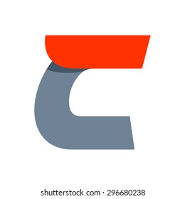 C letter logo design template. Fast speed vector unusual letter. Vector design template elements for your application or company.