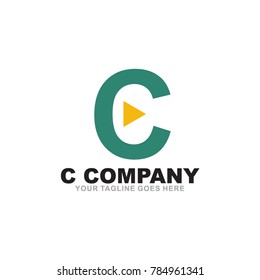 C Letter logo design template