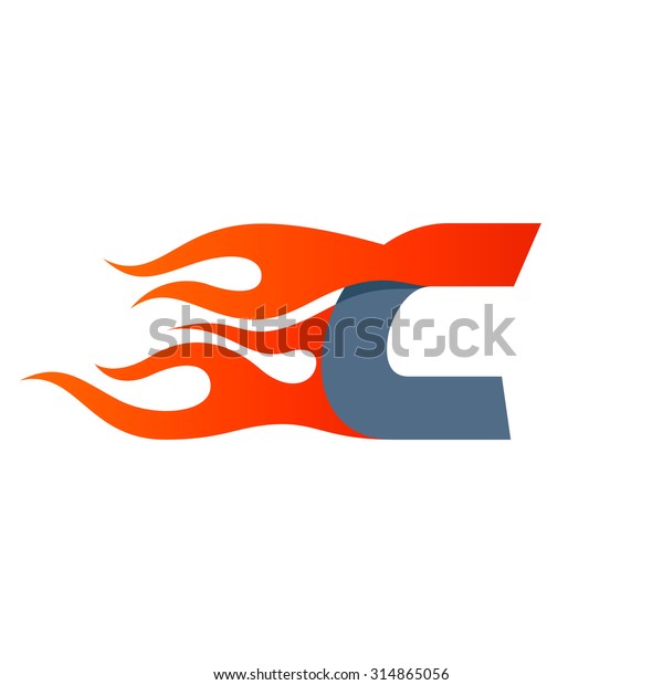 C letter logo design template. Fast fire speed\
vector unusual letter. Vector design template elements for your\
application or company.