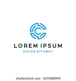 C letter logo design vector illustration.