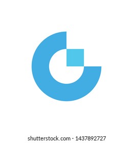 C letter logo design vector. Suitable for technology logo.