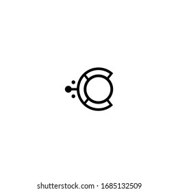 C Plantilla de vector de diseño de logotipo de carta