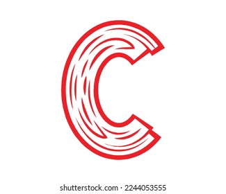 plantilla de vector de diseño de logotipo de letra C