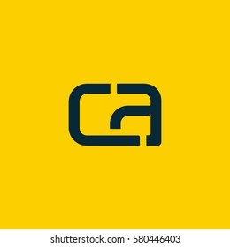 C & A Letter logo design vector element
